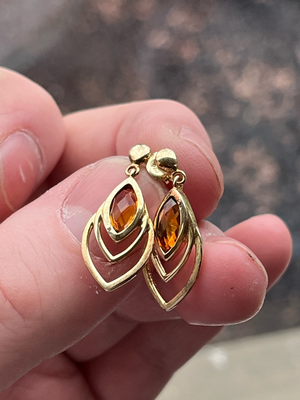 Natural Citrine .925 Earrings